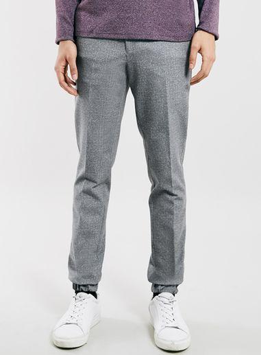 Topman Mens Light Grey Smart Joggers