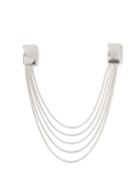 Topman Mens Silver Look Connecting Chain Rectangle Collar Tips*