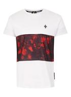 Topman Mens Red Criminal Damage White Flower Panel T-shirt*
