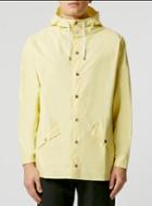 Topman Mens Rains Yellow Rain Jacket