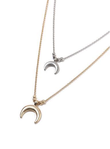 Topman Mens Multirow Horn Necklace*