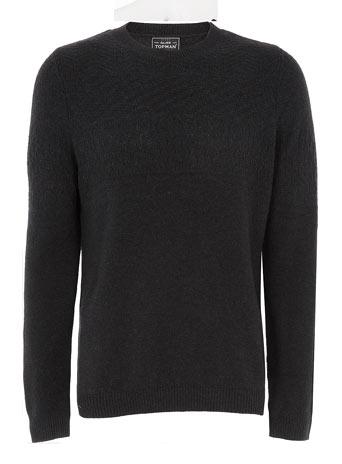 Black Marl Textured Jumper
