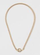 Topman Mens Metallic Hexagon Loop Necklace