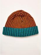 Topman Mens Multi Neon Orange And Blue Docker Beanie