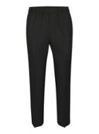 Topman Mens Black Side Piping Cropped Formal Joggers