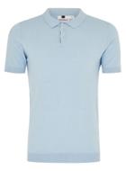Topman Mens Light Blue Muscle Fit Knitted Polo
