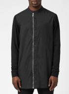Topman Mens N1sq Black Jersey Sleeve Shirt*