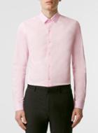 Topman Mens Pink Stretch Long Sleeve Dress Shirt