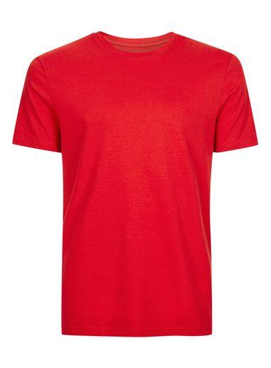 Topman Mens Bright Red Slim Fit T-shirt