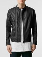 Topman Mens Selected Homme Black Leather Jacket*