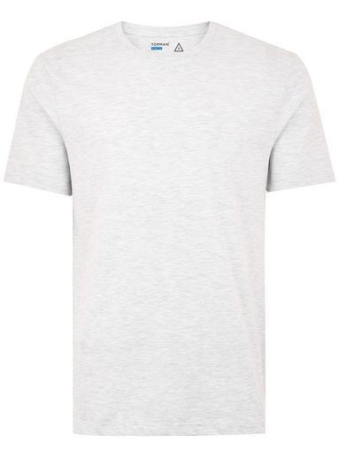 Topman Mens Light Grey Slim Crew Top