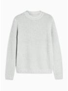 Topman Mens Light Grey Chunky Knitted Jumper
