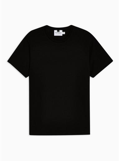 Topman Mens Black Smart Handfeel Knitted T-shirt