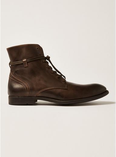 Topman Mens Brown Tan Leather Moriarty Brogue Boots