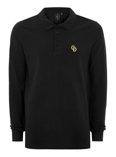 Topman Mens Criminal Damage X Topman Black 'stark' Polo