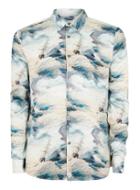 Topman Mens Grey Rough Tides Long Sleeve Shirt