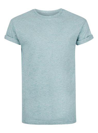 Topman Mens Green Teal Slub Textured Muscle Fit Roller T-shirt