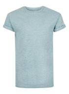Topman Mens Green Teal Slub Textured Muscle Fit Roller T-shirt