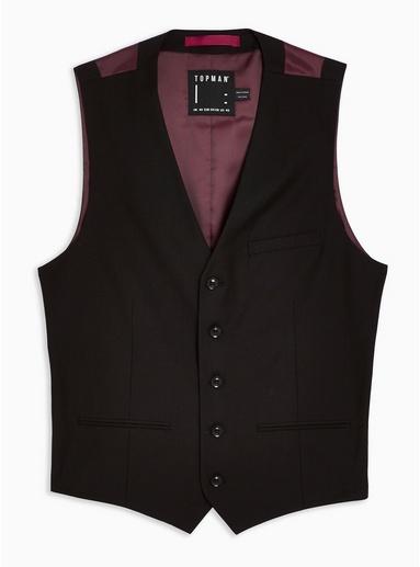Topman Mens Black Suit Tank