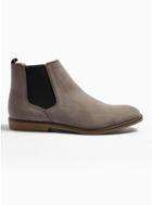 Topman Mens Grey Gray Faux Suede Spark Chelsea Boots