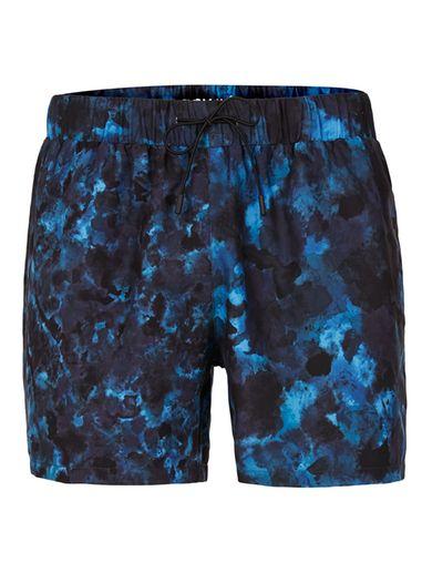 Topman Mens Blue Camouflage Swim Shorts