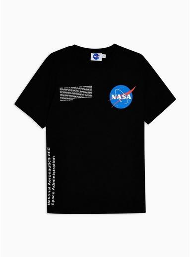 Topman Mens Black Nasa T-shirt