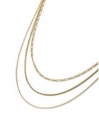 Topman Mens Gold Multi-row Necklace