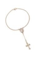 Topman Mens Gold Cross Drop Bracelet*