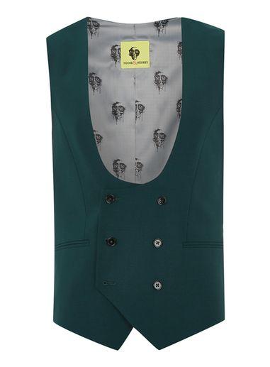 Topman Mens Noose & Monkey Green 'raphael' Vest