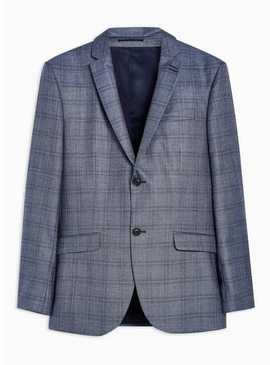 Topman Mens Blue Slim Blazer