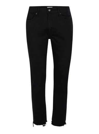 Topman Mens Black Raw Hem Stretch Skinny Jeans