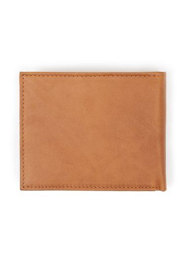Topman Mens Brown Tan Faux Leather Fold Wallet