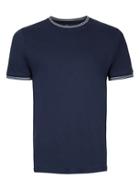 Topman Mens Blue Navy Muscle Fit Ringer T-shirt
