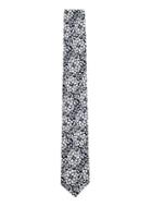 Topman Mens Blue Navy Stencil Floral Print Tie