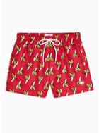 Topman Mens Red Banana Print Swim Shorts