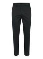 Topman Mens Black Twill Side Pipe Cropped Trousers