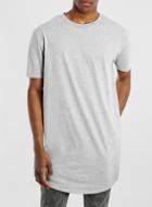 Topman Mens Mid Grey Grey Marl Long Line T-shirt