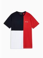 Nicce Mens Nicce Navy, Red And White Triple T-shirt