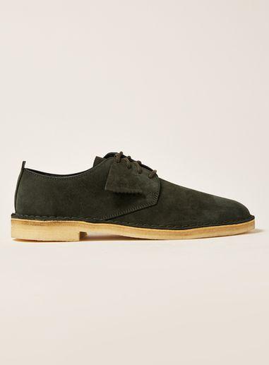 Topman Mens Clarks Originals Green Suede Desert Boots