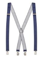 Topman Mens Blue Pinstripe Suspenders