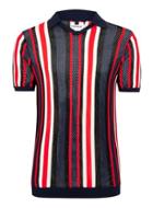 Topman Mens Red Mesh Revere Polo