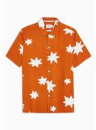 Farah Mens Farah Orange Short Sleeve Shirt*