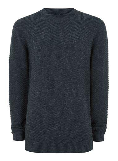 Topman Mens Selected Homme Tall Navy High Neck Top*