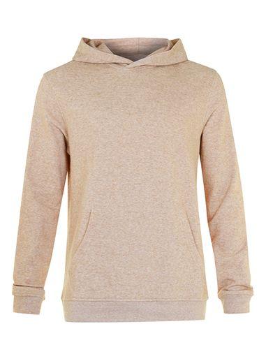 Topman Mens Yellow Mustard Textured Classic Fit Hoodie