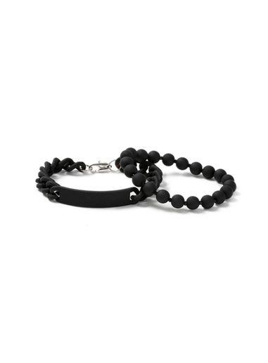 Topman Mens Black Rubber Bracelets*