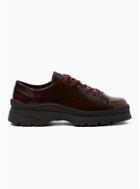 Topman Mens Red Burgundy Leather Reed Loafers