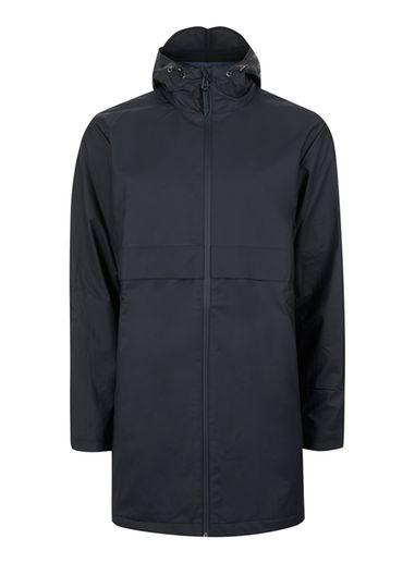 Topman Mens Blue Rains Navy Long Rain Jacket