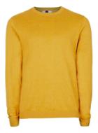 Topman Mens Yellow Mustard Slim Fit Sweater