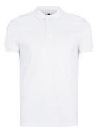 Topman Mens White Muscle Fit Pique Polo