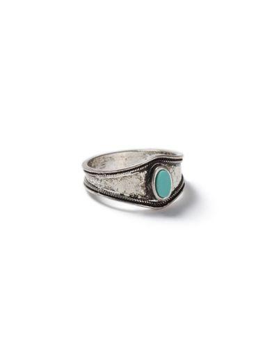 Topman Mens Blue Turquoise Stone Ring*